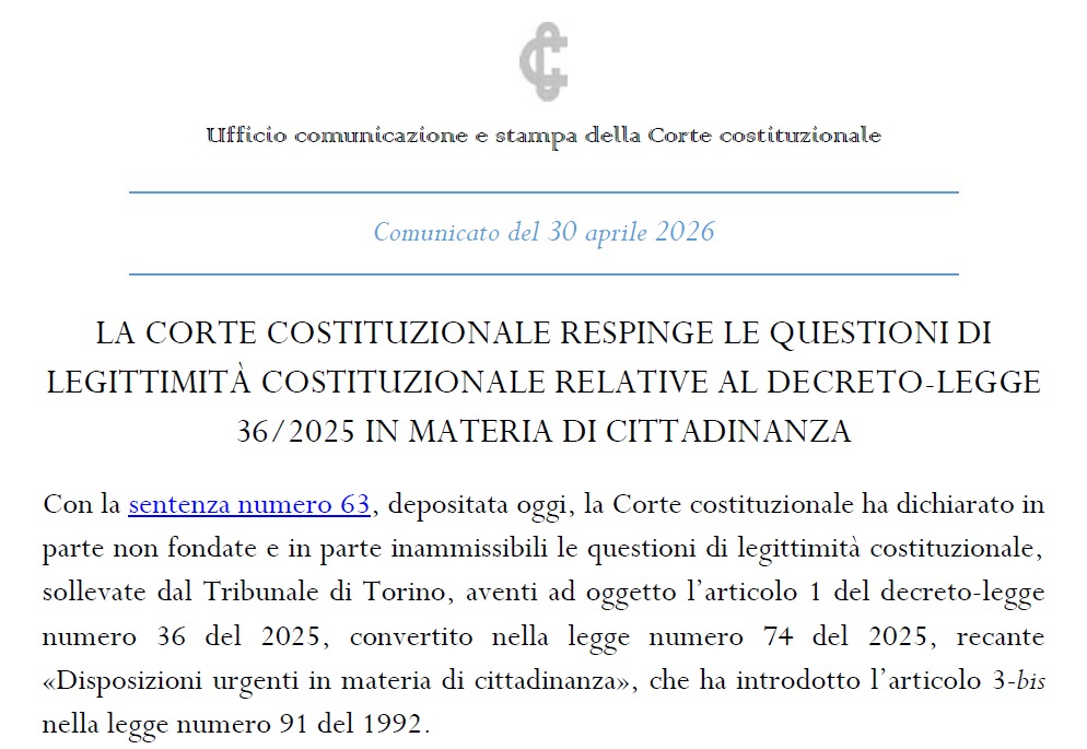 50 días después, la Corte Constitucional publica la Sentencia 63/2026