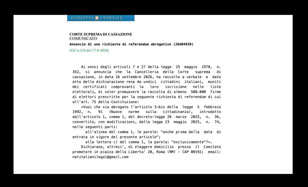 🇮🇹 Referéndum abrogativo sobre ciudadanía italiana: qué significa y por qué importa